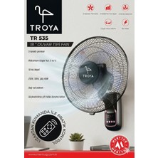Troya TR-535 Duvar Tipi 18 Inç Uzaktan Kumandalı Vantilatör