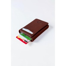 CLASSBAG Mekanizmalı Otomatik Kızaklı Kartlıklı Taba Renk Erkek Cüzdanı (7cm x 10CM)
