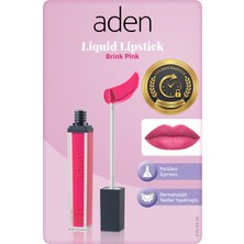 Aden Liquid Lipstick - Likit Ruj 12 Brink Pink(Pembe Gül)