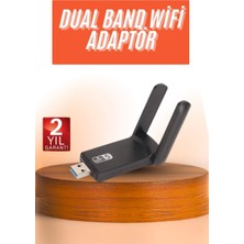 Wifi Alıcı Dual Band USB 3.0 Adaptör Kablosuz Windows 7/8/10/11