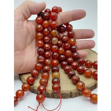 Yaşam Tohumu Akik Taşı Faset Kesim Dizi 14MM (62166)