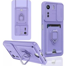Renas Store Newface Xiaomi Redmi 13C Kılıf Zuma Kartvizitli Yüzüklü Silikon - Lila