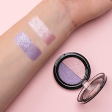 Aden Eyeshadow Shine Duos - Işıltılı Göz Farı Ikilisi Rose Purple(Gül Mor)