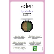 Aden Eyeshadow Shine Duos - Işıltılı Göz Farı Ikilisi Gold Green(Altın Yeşil)