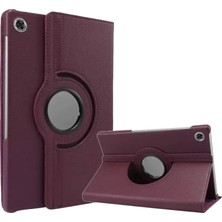 Renas Store Newface Lenovo Tab M10 TB311FU Kılıf 360 Tablet Deri Kılıf - Mürdüm