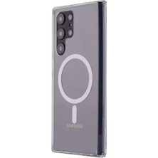 Renas Store Newface Samsung Galaxy S22 Ultra Kılıf Magneticsafe Şeffaf Silikon - Şeffaf