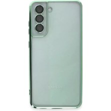 Renas Store Newface Samsung Galaxy S21 Fe Kılıf Razer Lensli Silikon - Yeşil