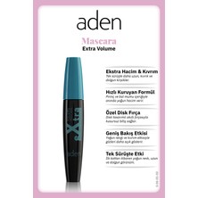 Aden Extra Volume Mascara - Hacim ve Uzatma Etkili Maskara
