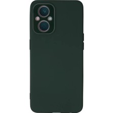 Renas Store Newface Oppo Reno 7 Lite Kılıf Lansman Glass Kapak - Koyu Yeşil