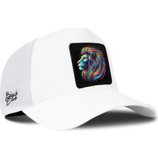 BlackBörk Aslan Logolu Beyaz Trucker Şapka