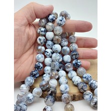 Yaşam Tohumu Akik Taşı Faset Kesim Dizi 14MM (62180)
