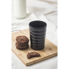 Allegra Siyah Akrilik Bardak 6'lı Set | 400 ml | Su, Meşrubat, Sunum ve Kahve Yanı Için | Cam D