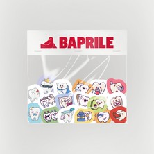 Baprile Sevimli Dişler 40 Parça Sticker Paketi Suya Dayanıklı Ajanda Laptop Termos Telefon Etiket Seti