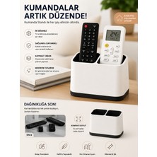 TY Tech Minimalist Tasarım Iki Bölmeli Uzaktan Tv Klima Masa Üstü Kumanda Düzenleyici Stand