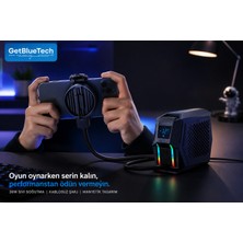 Getbluetech 36W Kablosuz Şarjlı Sıvı Soğutmalı Mobil Oyun Soğutucusu | Tec Soğutma | Manyetik Bağlantı | Rgb