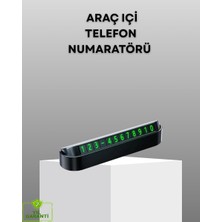 Gri Alüminyum Araç Içi Telefon Numaratörü – Dayanıklı Modern ve Net Görünürlük Sağlay
