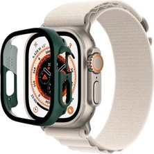 Renas Store Watch Ultra 49MM Desert Camlı Kasa Ekran Koruyucu - Koyu Yeşil