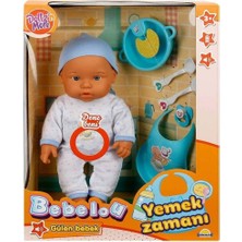 Motto Ticaret 030021 Sunman, Bebelou Yemek Zamanı Sesli Bebek Seti 35 cm / +3 Yaş