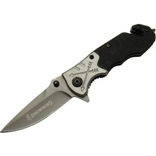 Renas Store 8-10 Siyah Kurtarma / Kamp Çakı 16,5cm - Yarı Otomatik, Kemerlikli, Cam Kırma ve Ip Kesme Aparatlı,