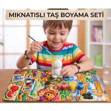 Kedi Figürlü Miknatıslı Alçı Boyama Seti - Kedi Figürlü Taş Boyama Seti ( Ürünler Karışık Olarak Gönderilicektir.)
