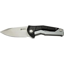 Renas Store Dpxgear Sugga 915B Bk Siyah Ampampamp Beyaz Kamp / Outdoor Çakı 17,5cm - Yarı Otomatik, Kemerlikli,