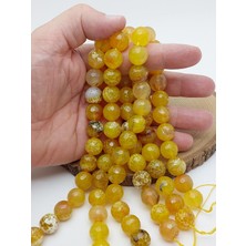 Yaşam Tohumu Akik Taşı Faset Kesim Dizi 14MM (62188)