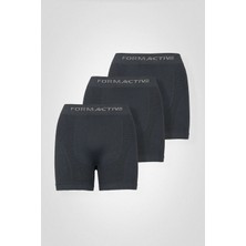 Formactive Erkek Boxer Dikişsiz Likralı Set - 3'lü Set & Mikrofiber Esnek İç Giyim