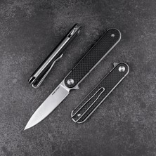 Real Steel Iris Flipper | G10 + Karbon Fiber Sap | 12C27 Çelik Çakı | 8061AF