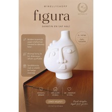 Minelly Figura Soyut Yüz Vazo | Modern Dekoratif Biblo | Sanatsal Dekor Objesi | Minimal İskandinav Ev Dekoru | Dekoratif Vazo