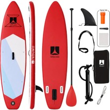 Rebuwo Şişme Sup Board Kırmızı Stand Up Paddle Board 320*76*15 cm