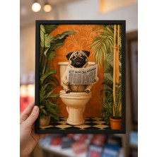 Mr Home Ahşap Çerçeve-Tuvalet Banyo Tablo-Duvar Dekorasyonu-Banyo Duvar Çerceve