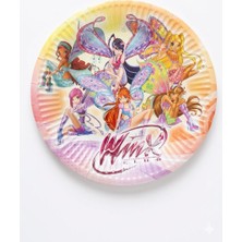 Winx Club Periler Dünyası Lisanslı Tasarım Karton Parti Tabağı (8 Adet)