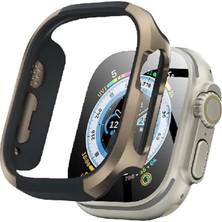 Renas Store Watch Ultra 49MM Mo-Wt3 Alüminyum Camlı Kasa Ekran Koruyucu - Gold