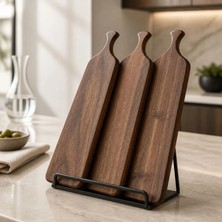 Hicowood Doğal Ceviz Sunum Tahtası 3’lü Set (45x10x1.5 cm)