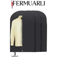 Renas Store 3'lü Set Gamboç Elbise Kılıfı, Fermuarlı Takım Elbise Saklama Kılıfı, Siyah, Nefes Alabilen Tela, 6