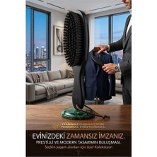 Renas Store Siyah Ahşap Elbise Fırçası - Premium Deri Ipli Pantolon ve Ceket Bakımı 722944