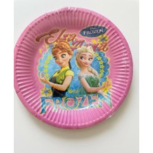 Disney Frozen Karlar Ülkesi Elsa ve Anna Tasarımlı Karton Tabak (8 Adet)