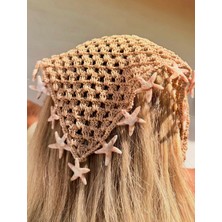 Ges Shop Kadın El Örgüsü Trend Saç Bandana Bone Saç Aksesuarı