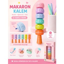PeriMila Makaron Tasarımlı 6 Renkli Geçmeli Fosforlu Kalem