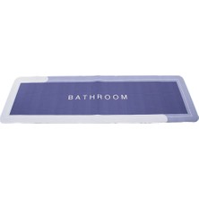 Renas Store Di̇kdörtgen  Düz Renkli̇ Su Emi̇ci̇ - Si̇hi̇rli̇  Banyo Paspasi  Elasti̇k  116 x 37.5cm (5047)