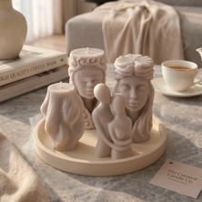 Natura Home Decor Sanatsal Dekoratif Mumlar, Modern & Şık Hediye Seti