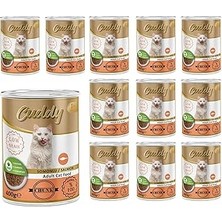 Renas Store Cuddy Yetişkin Kedi Somonlu ve Jöleli Konserve Mama 400 gr x 12 Adet
