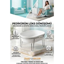 Renas Store Profesyonel Krom Ayaklı Pedikür Leğeni - Evde Spa Konforu Ayak Bakım Küveti 719415
