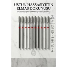 Renas Store 10'lu Elmas Freze Ucu Seti - Protez Tırnak Kalıcı Oje Manikür ve Hobi Tesbih 882/031R 723099