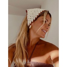 Ges Shop Kadın El Örgüsü Trend Saç Bandana Bone Saç Aksesuarı