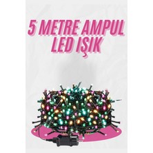 Renas Store 5 Metre Ampul LED Işık Renkli Rgb Çok Renkli LED Aydınlatma
