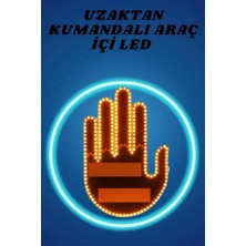 Renas Store Pilli LED Işık Araç Camı Için Uzaktan Kumandalı El Simgesi