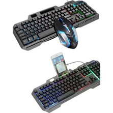Renas Store Rgb Işıklı Gaming Oyuncu Klavye Q Klavye Mouse Hediyeli