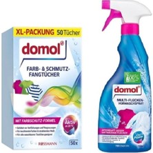 Belirtilmemiş Renk Ayırıcı Mendil Çamaşır Makinesi Için 50'li + Leke Çıkarıcı Sprey Yıkama Öncesi Oxi Güç 750ML