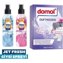 Belirtilmemiş Jet Fresh Giysi Spreyi 200ML x 2 Adet Domol Çamaşır ve Tekstil Ürünlerine Özel Koku Keseleri